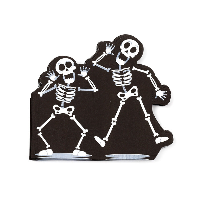 Pack of 12 Skeleton Napkins for Halloween