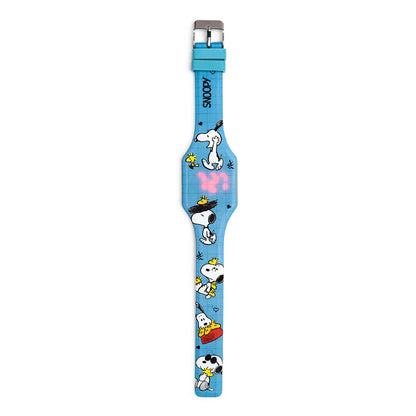 Peanuts Snoopy & Woodstock Silicone Digital Watch in hand