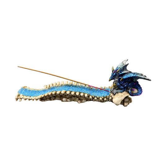 Dark Legends Dragon Incense Burner featuring a dragon and crystal skull lagoon