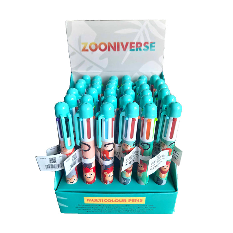 Zooniverse Multi-Colour Pen Set with six vibrant colours