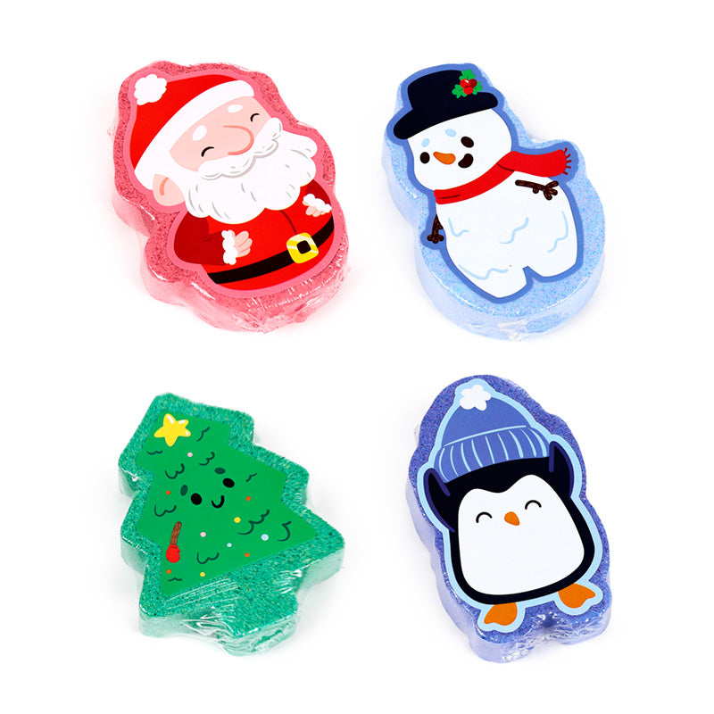 Festive bath bomb in holiday shape