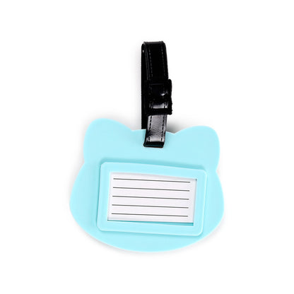 Adoramals Shuggs the Shiba Inu PVC Luggage Tag on a suitcase