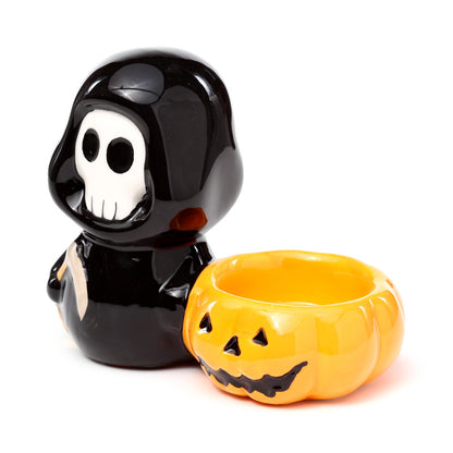 Skull Boy Tea Light Holder with candle