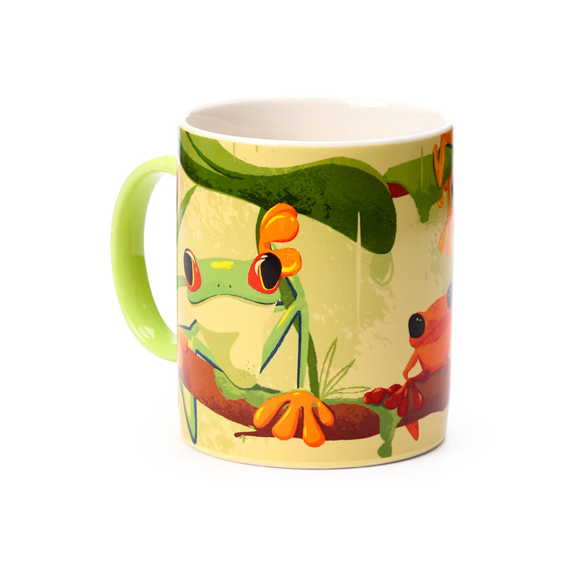 Giftable Tropical Frogs Mug for Nature Lovers