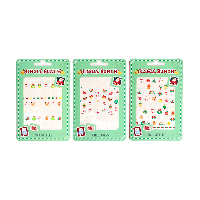 Jingle Bunch Christmas Nail Stickers - Festive Design 4