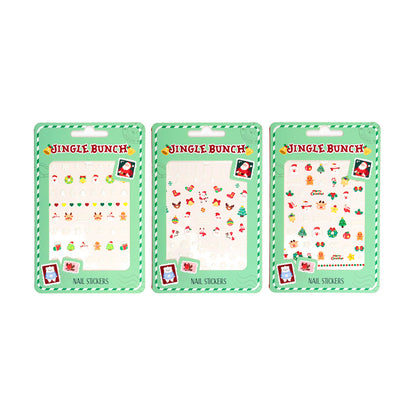 Jingle Bunch Christmas Nail Stickers - Festive Design 4