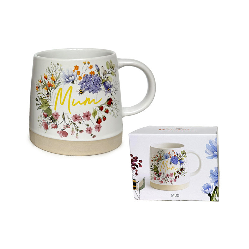 Stoneware Mug - Nectar Meadows Mum with floral design