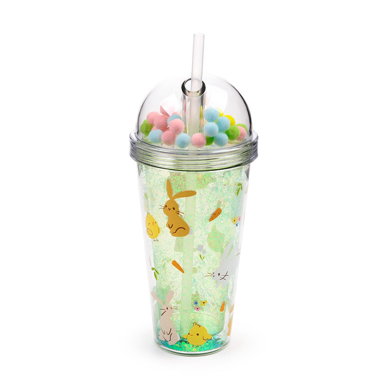 Colorful spring double walled cup for outdoor use