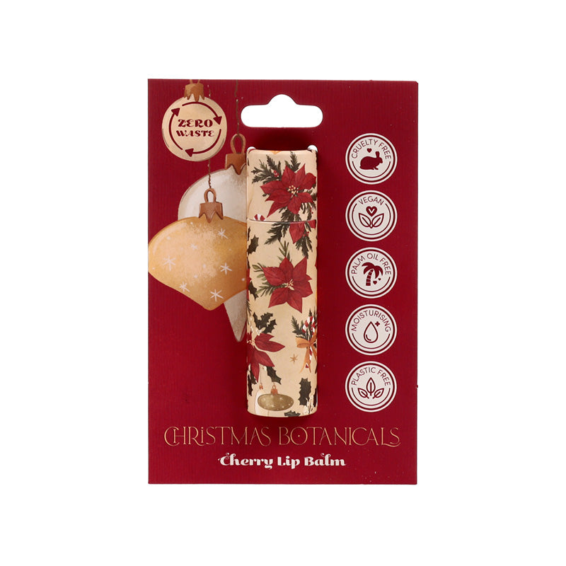 Christmas Botanicals Paper Stick Lip Balm in metal tin