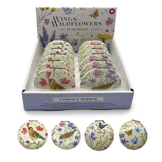 Jan Pashley Wings & Wildflowers Compact Mirror