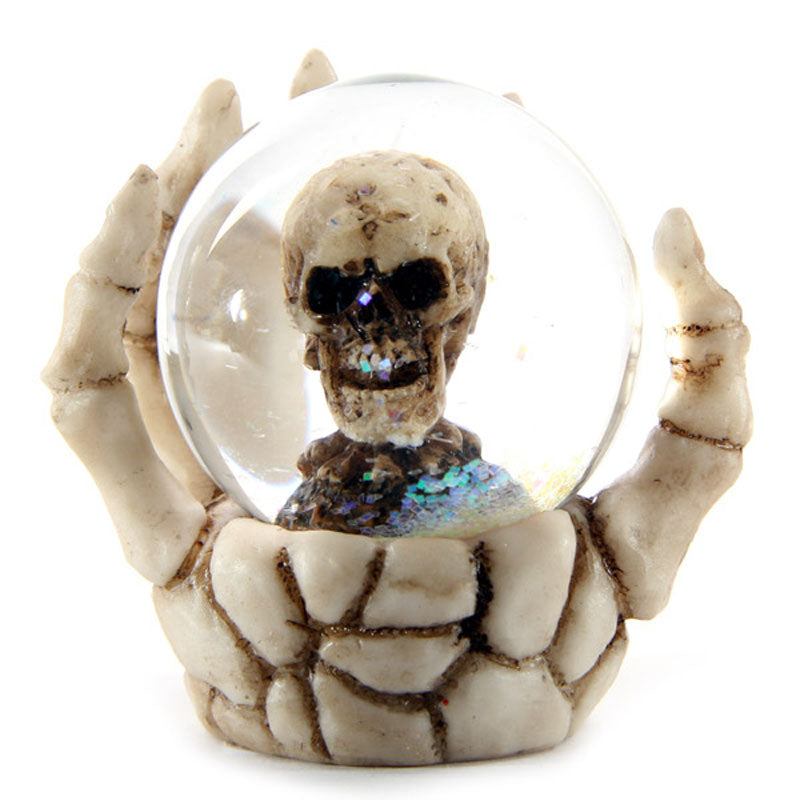 Detailed view of Fantasy Skeleton Hand and Skull Snow Globe