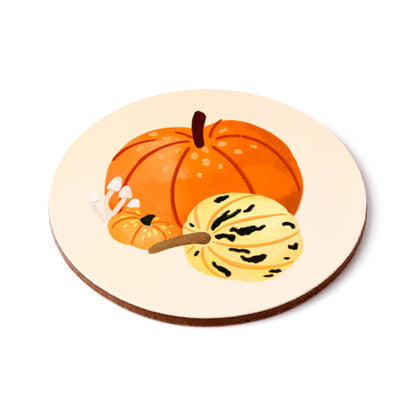 Decorative cork coasters for autumn celebrations