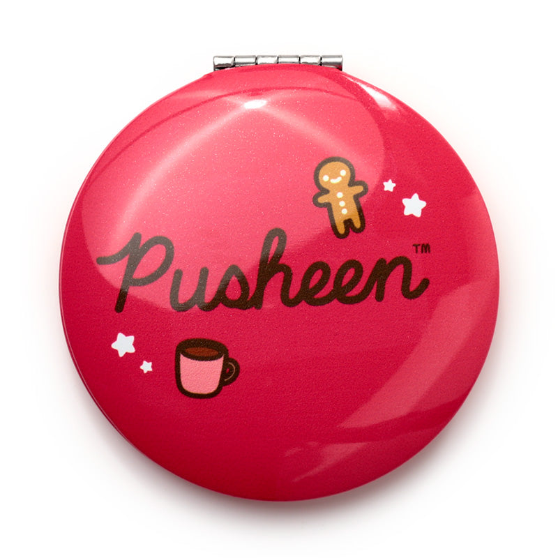 Pusheen the Cat Christmas Compact Mirror displayed with other gifts