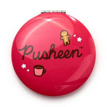 Pusheen the Cat Christmas Compact Mirror displayed with other gifts