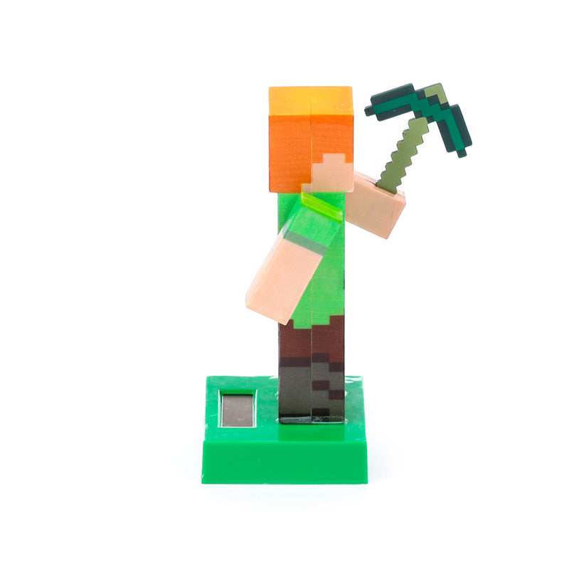 Solar-powered Minecraft Alex for home decor