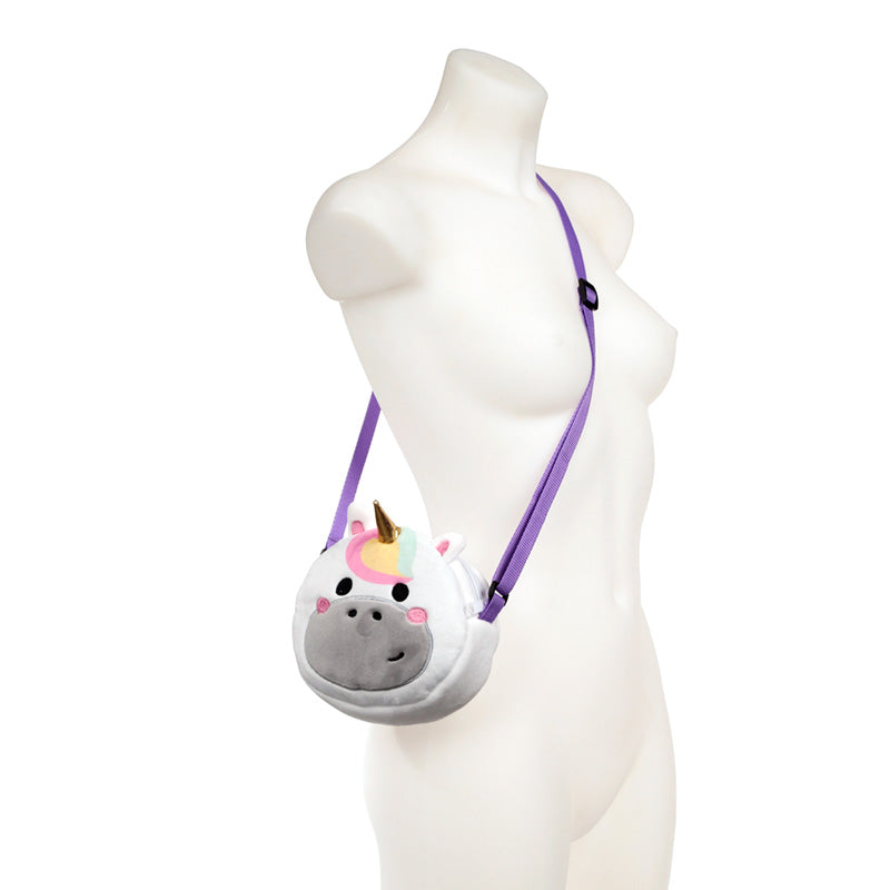 Adoracorns Astra the Unicorn Plush Crossbody Bag in vibrant colours