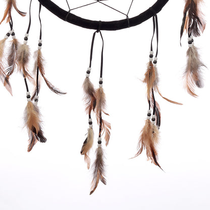 Lisa Parker's Loyal Companions wolf dreamcatcher displayed