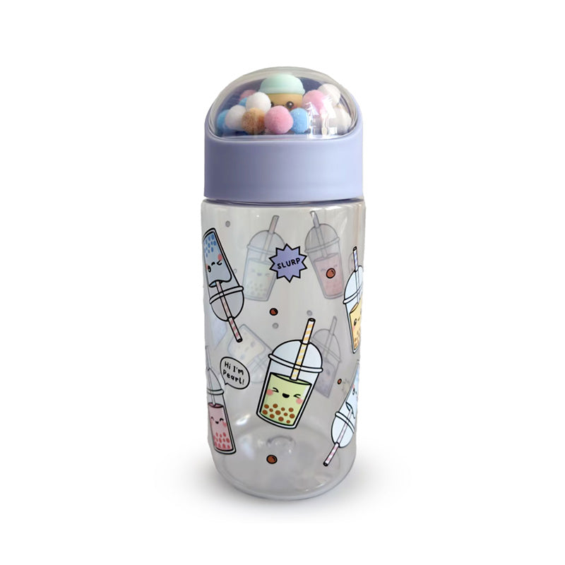 350ml Shatterproof Charms Children's Water Bottle - Foodiemals Bubble Tea Design