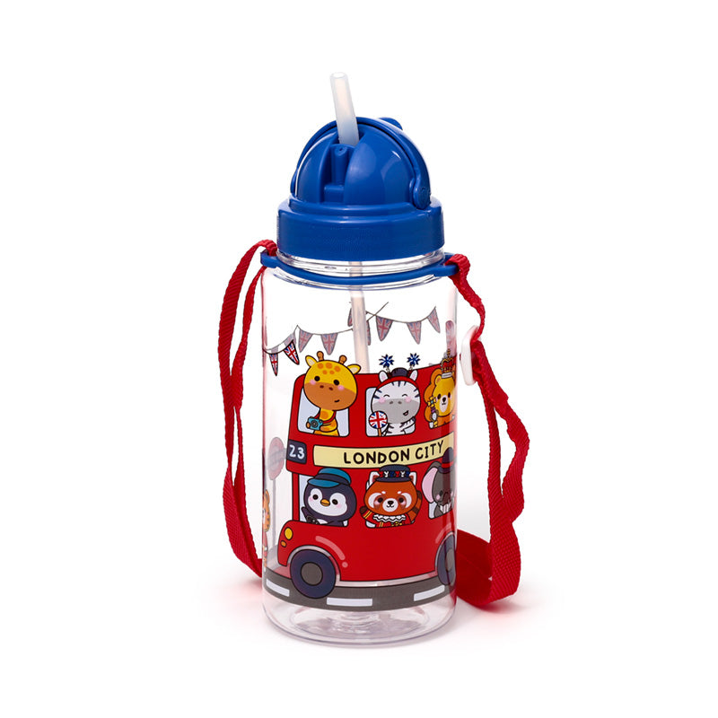 Adoramals London Children's Shatterproof Water Bottle in vibrant design