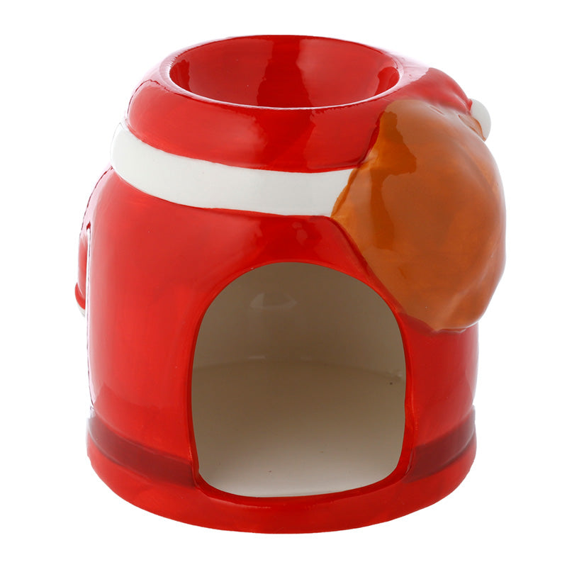 Ceramic Santa Oil Burner with festive decorations