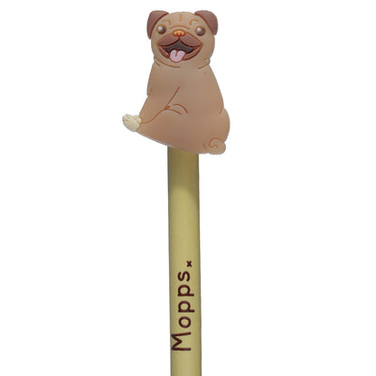 Mopps Pug Pencil displayed on desk