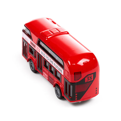 Bright Red City Bus Toy for Children