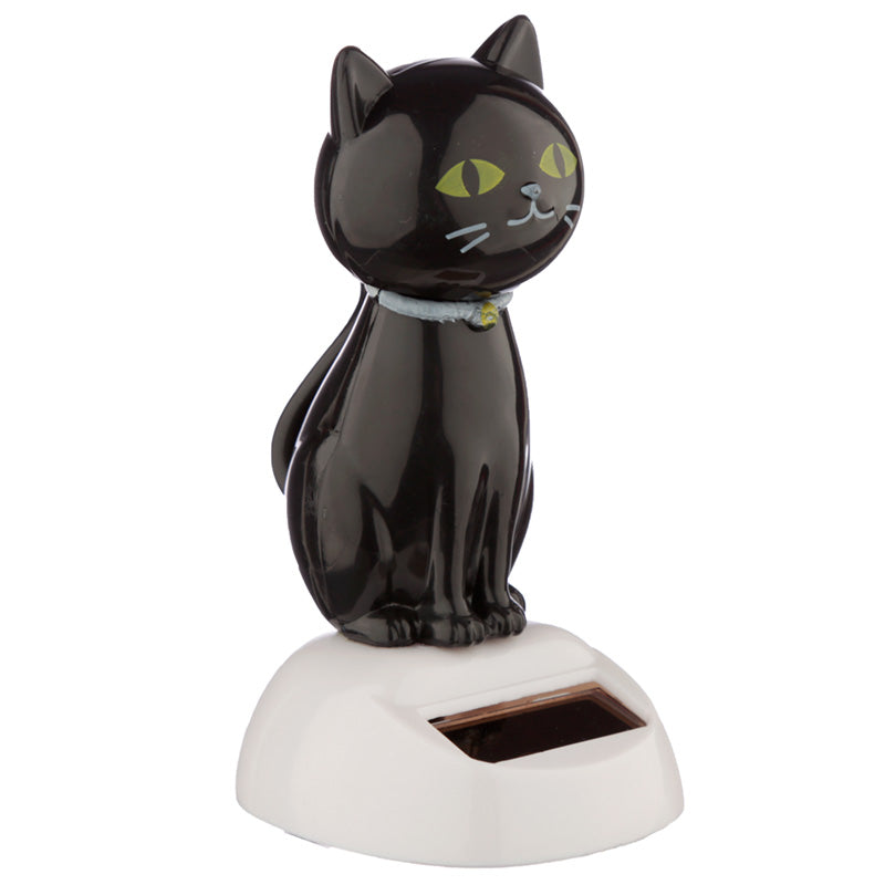 Whimsical Solar Pal - Lucky Black Cat gift idea