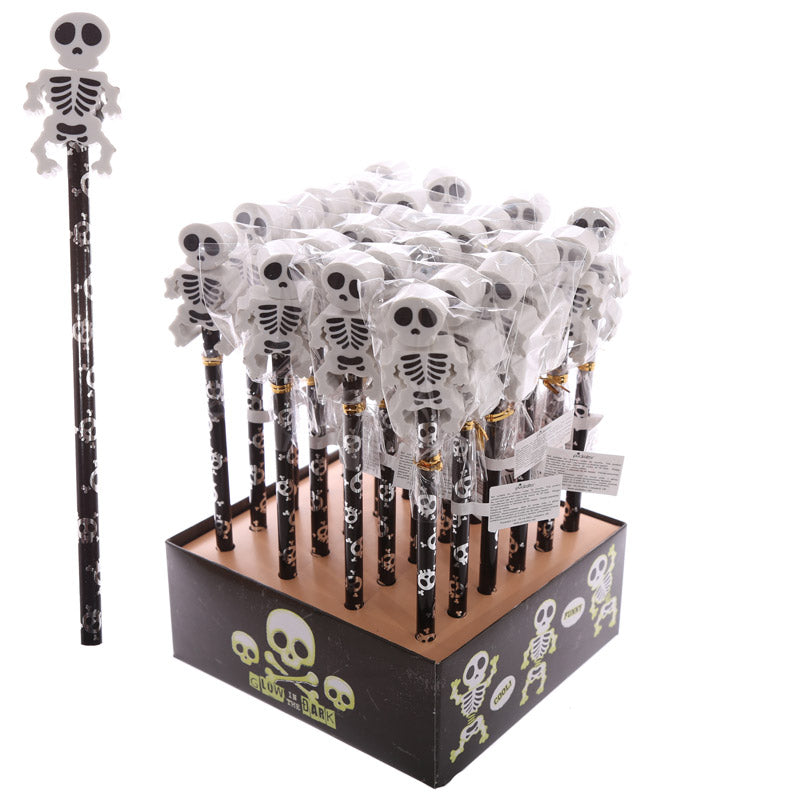 Novelty kids skeleton design pencil and eraser set
