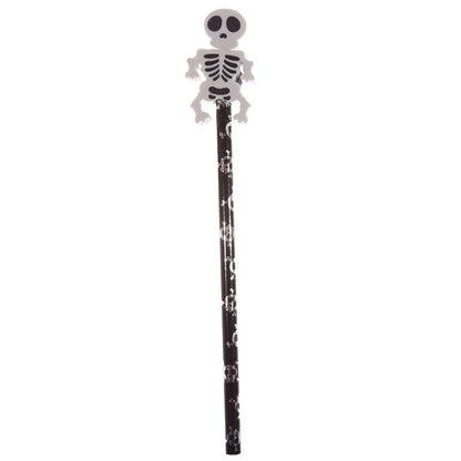 Close-up of kids skeleton pencil and eraser