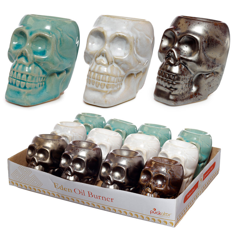 Mini Skull Oil Burner for Home Decor