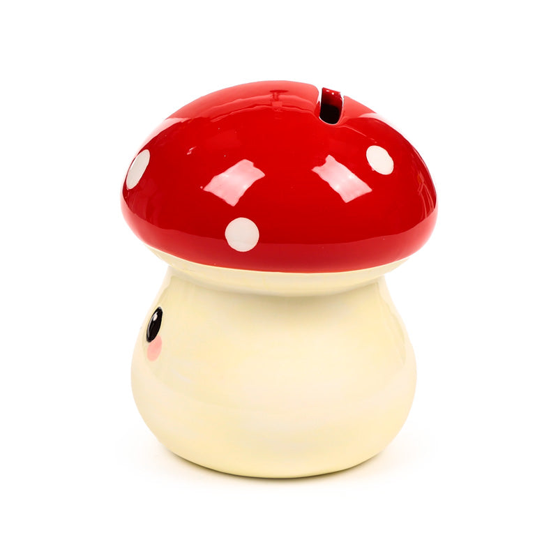 Mushroom toadstool money box for savings