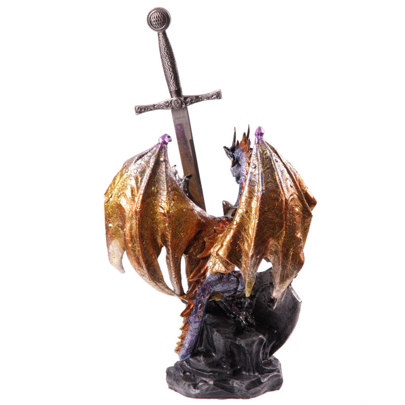 Fire Shield Dark Legends Dragon Figurine Detail