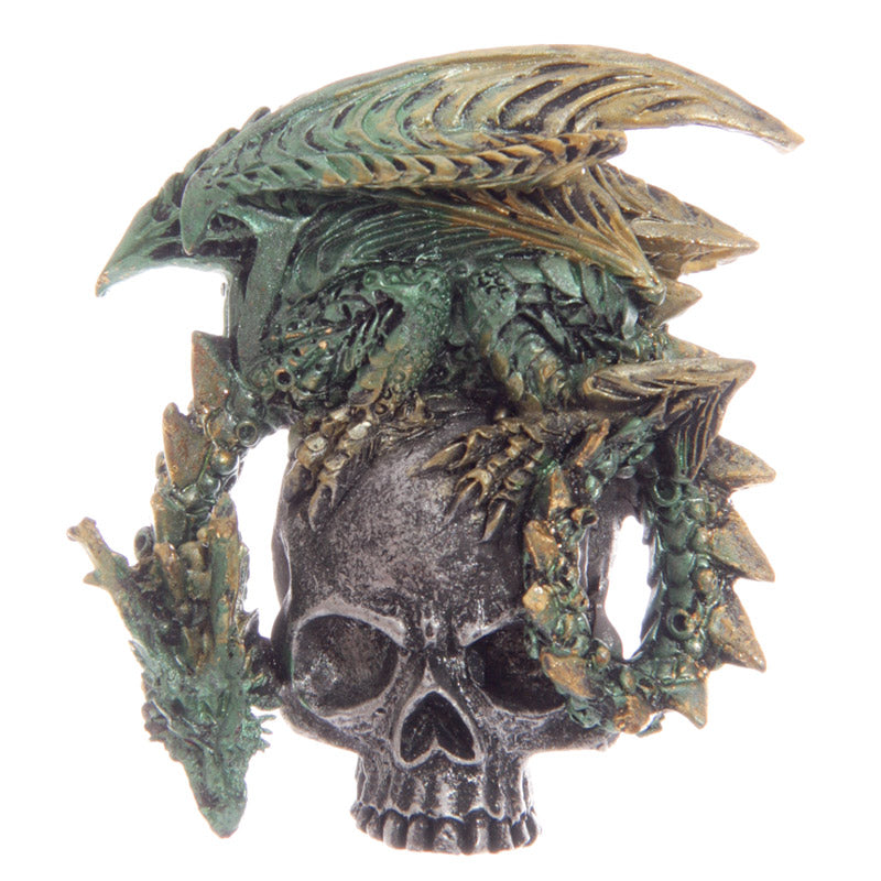 Gothic Dragon Skull Souvenir Magnet - Side View