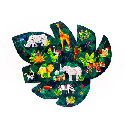130-piece Wooden Jigsaw Puzzle - Animal Kingdom design