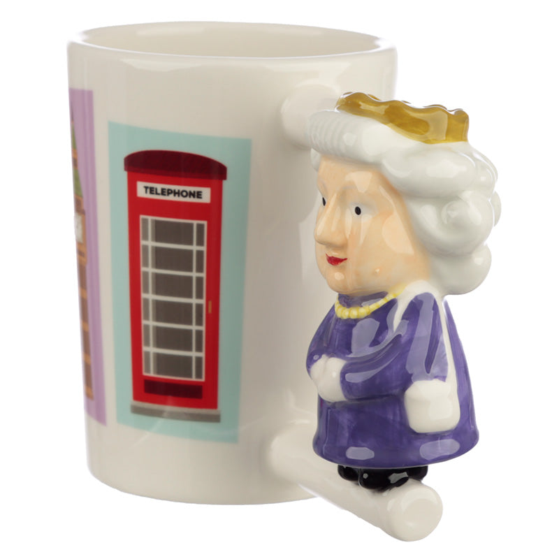 Elegant London Souvenir Mug with shaped handle