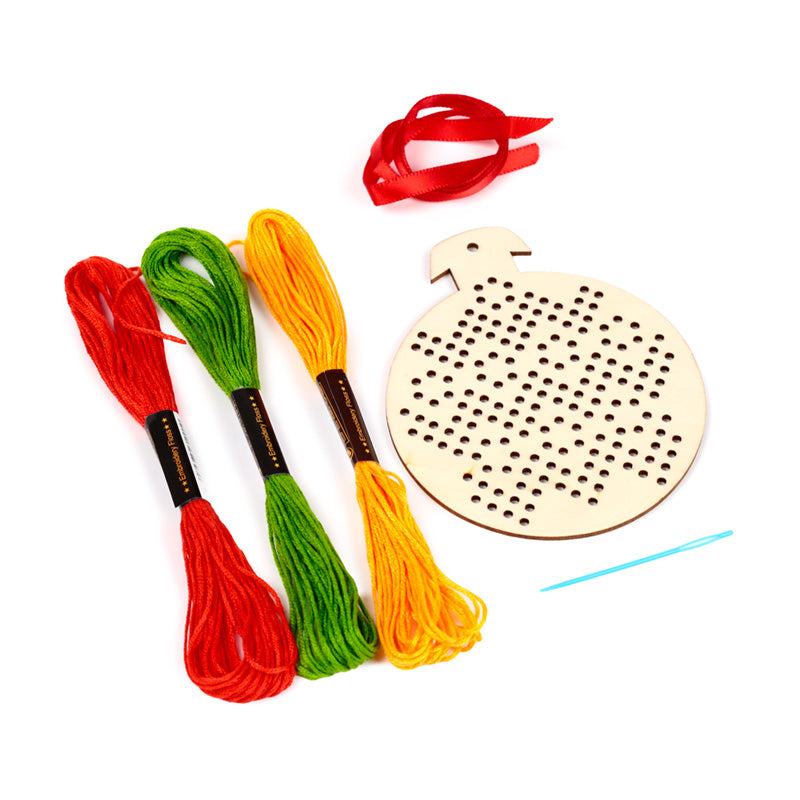 Wooden decoration from Jingle Bunch Cross Stitch Kit