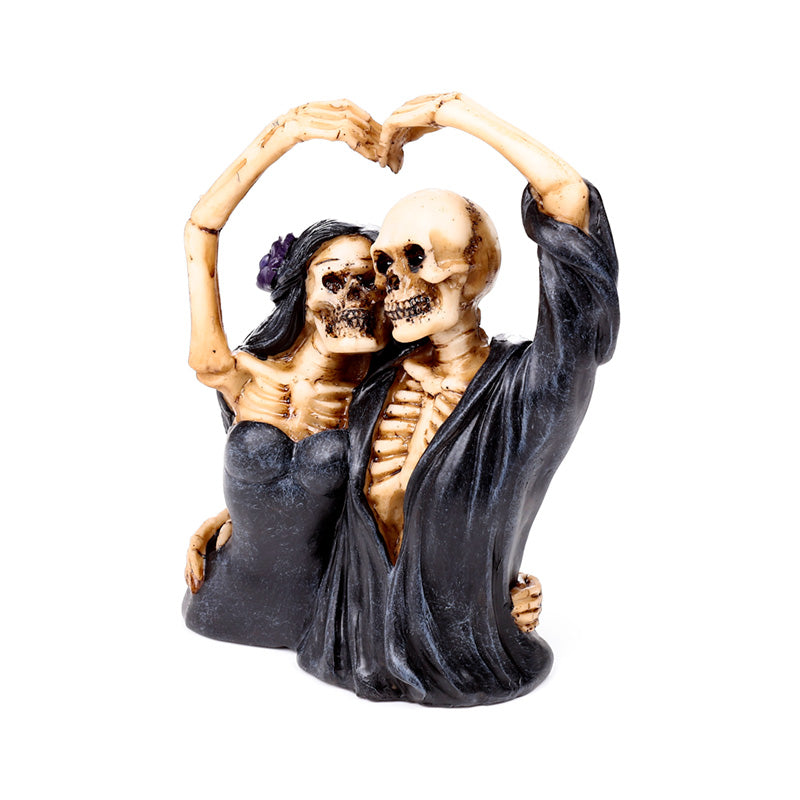 Skeleton Couple Ornament on Shelf Display