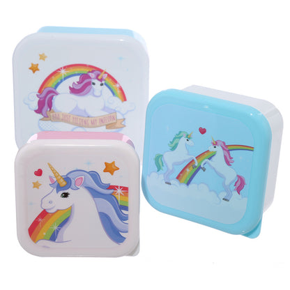 Durable Enchanting Rainbow Unicorn Lunch Box Set