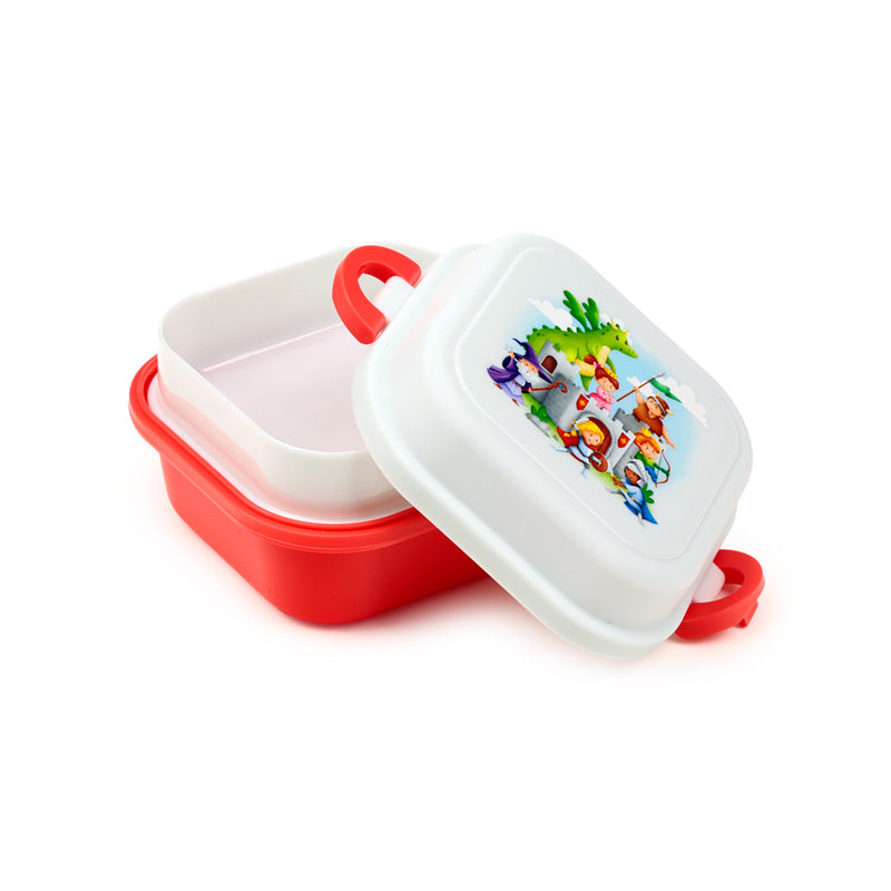 Open Knights & Dragons Bento Lunch Box with snacks