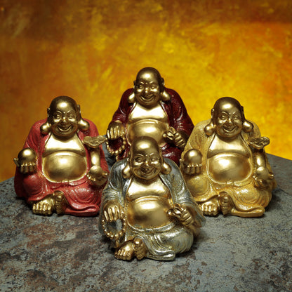 Mini Lucky Glitter Chinese Laughing Buddha Gift Idea