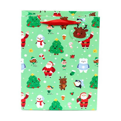 Sturdy card Christmas gift bag with matching tag