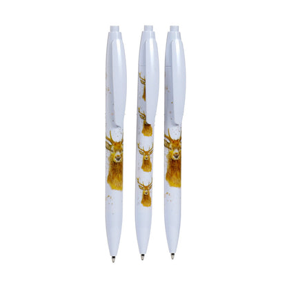 Close-up of Jan Pashley Stag Pen Set