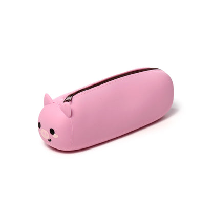 Adoramals Pig Silicone Pencil Case - Side view