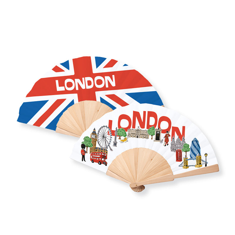 Folding Hand Fan featuring iconic London imagery