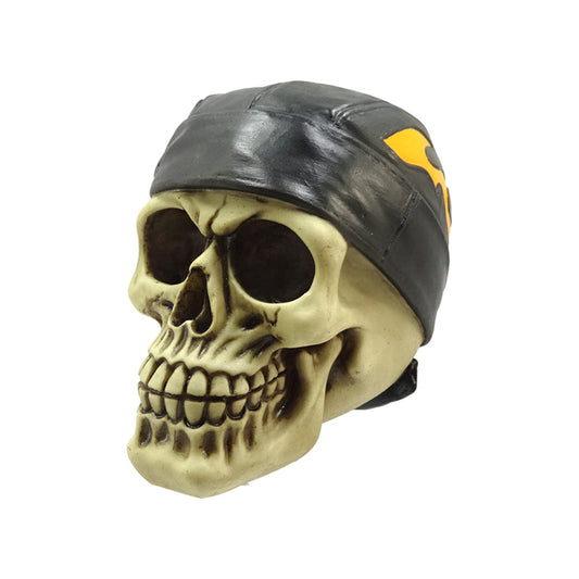 Decorative Skull with Biker Bandana Ornament