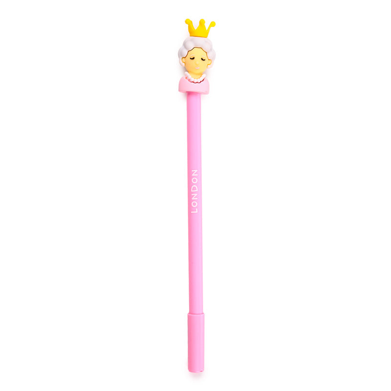 Queen London Erasable Pen with PVC Topper - Close Up