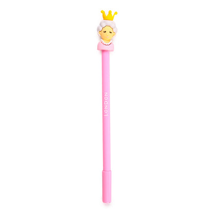 Queen London Erasable Pen with PVC Topper - Close Up