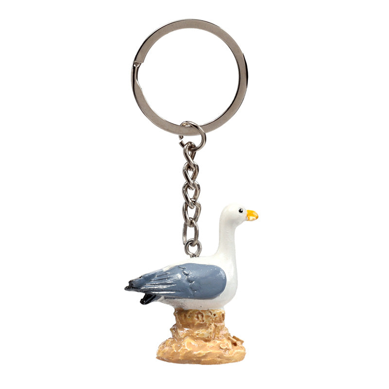 Whimsical Seagull Buoy Keyring