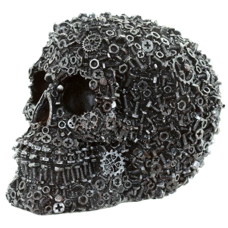 Gothic Collectable Nuts and Bolts Skull Decoration with seasonal decor