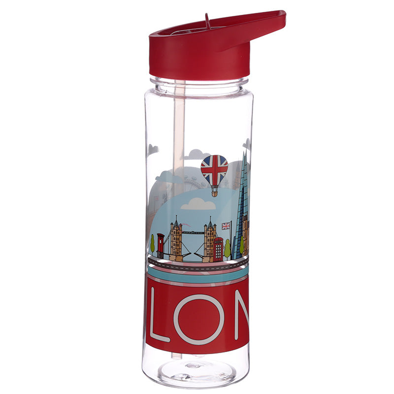 Stylish London themed water bottle with panoramic view